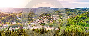 Tanvald - small mountain town in Jizera Mountains, Czech Republic