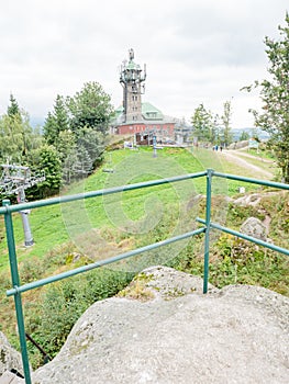 Tanvaldsky Spicak, the popular historical  lookout tower at the peak