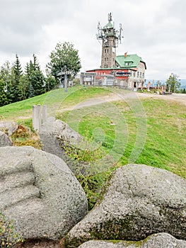 Tanvaldsky Spicak, the popular historical  lookout tower at the peak