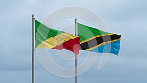 Tanzania and Congo-Brazzaville flags