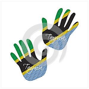 tanzania flag hand vector graphic illustration