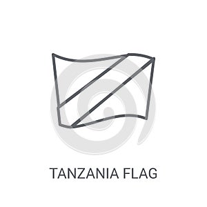 Tanzania flag icon. Trendy Tanzania flag logo concept on white b