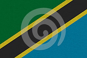 Tanzania flag painted on paper