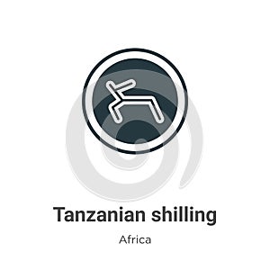 Tanzanian shilling vector icon on white background. Flat vector tanzanian shilling icon symbol sign from modern africa collection