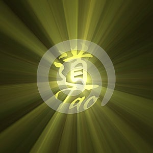 Tao character symbol light flare