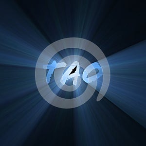 Tao word bright light flare