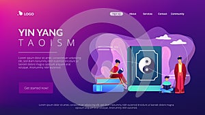 Taoism concept landing page. photo