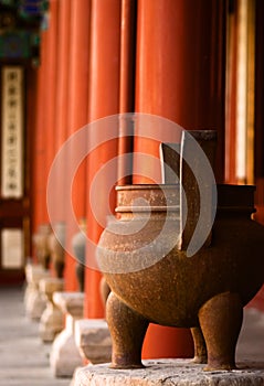 Taoist temple urns photo