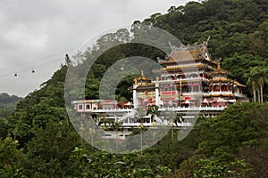 Taoist Zhinan Temple on a hillside in Taipei