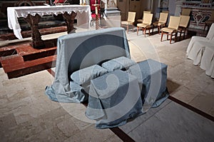 Taormina - Allestimento per un matrimonio nella Chiesa di San Giuseppe photo