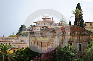 Taormina buildings and roofs photo