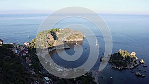 Taormina - Panoramica della costa dal Belvedere Pirandello al tramonto