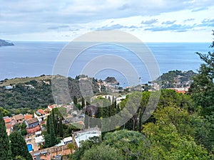 Taormina, Sicily, Italy. View of Taormina bay