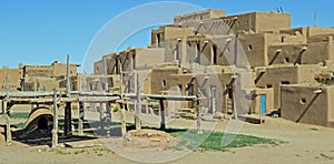 Taos Pueblo Adobe dwellings.