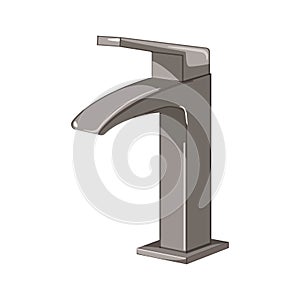 tap bathroom faucet cartoon vector illustration