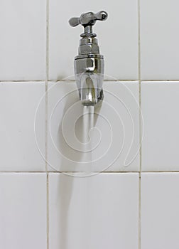 Tap flowing water