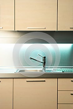 Tap in modern kitchen