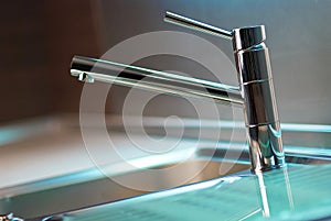 Tap in modern kitchen