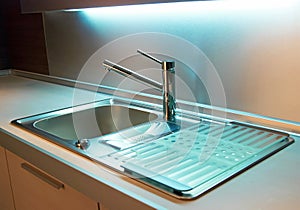 Tap in modern kitchen
