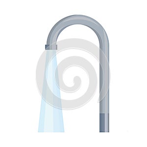 Tap with running water. The tap from which the water pipe flows. Providing housing with water from Central water supply sources.