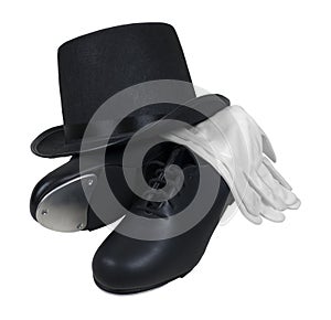 Tap Shoes Top Hat and White Gloves