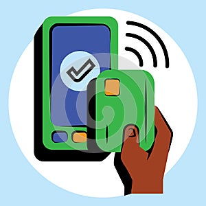 tap to pay with smartcard illustration