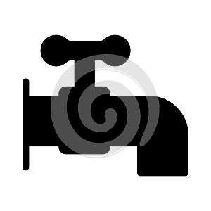 Tap glyph flat vector icon