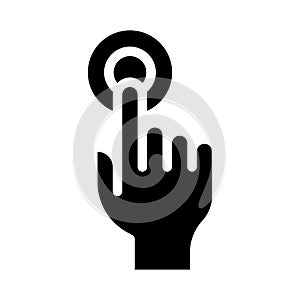 Tap glyph flat vector icon