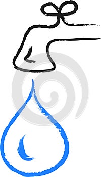 Tap water drop