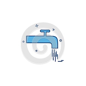 tap water object icon vector desige