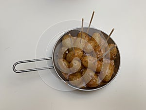 Tapa of potatoes in Barcelona - Catalunya, Spain