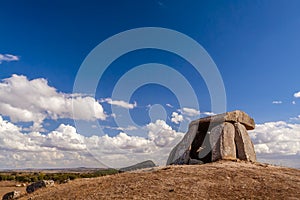 Tapadao dolmen in Crato, the second biggest in Portugal. photo