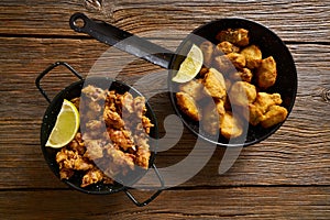 Tapas Adobo fried fish and puntilla skid breaded photo