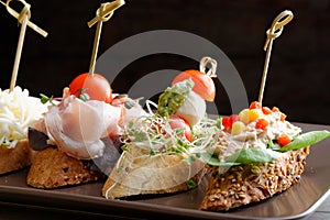 Tapas on Crusty Bread