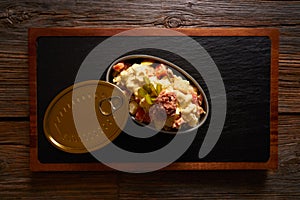 Tapas ensaladilla rusa is a potato salad photo