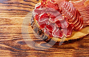 Tapas Iberico ham and lomo sausage Spain photo