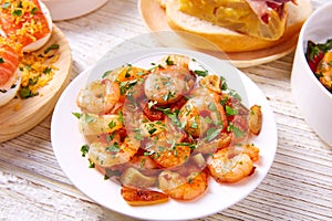 Tapas mix and pinchos food from Spain recipes also pintxos