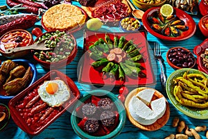 Tapas from spain mix of most popular recipes