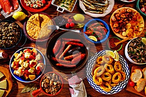 Tapas from spain mix of most popular photo