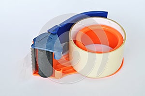 Tape disperser for seal box on white background