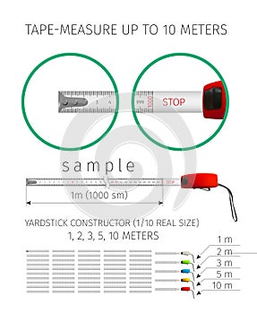 Tape-measure constructor up to 10 meters