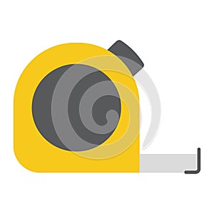 Tape measure flat icon, build and repair