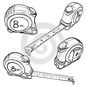 Tape Measure hand drawing