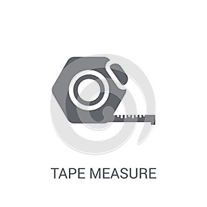 tape measure icon. Trendy tape measure logo concept on white background from General collection