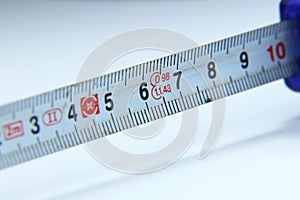 A tape measure show us ten centimetre in european standards