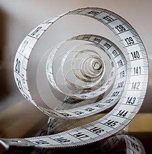 Tape measure used by dressmakers and tailors