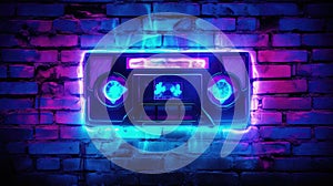 tape neon lights background