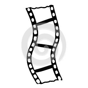 Tape for photos in the style of the 90s. Photo negative. Vintage photo frame. Vector isolated illustration on a white background