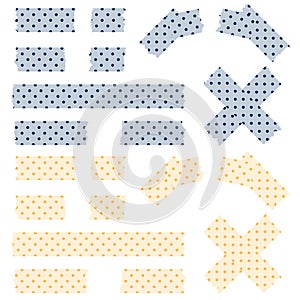 Tape pointed pattern - blue and yellow