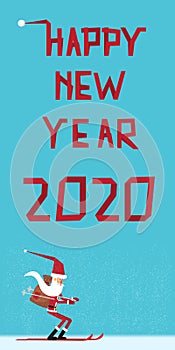 Text 2020 on abstract background for Happy New Year celebration